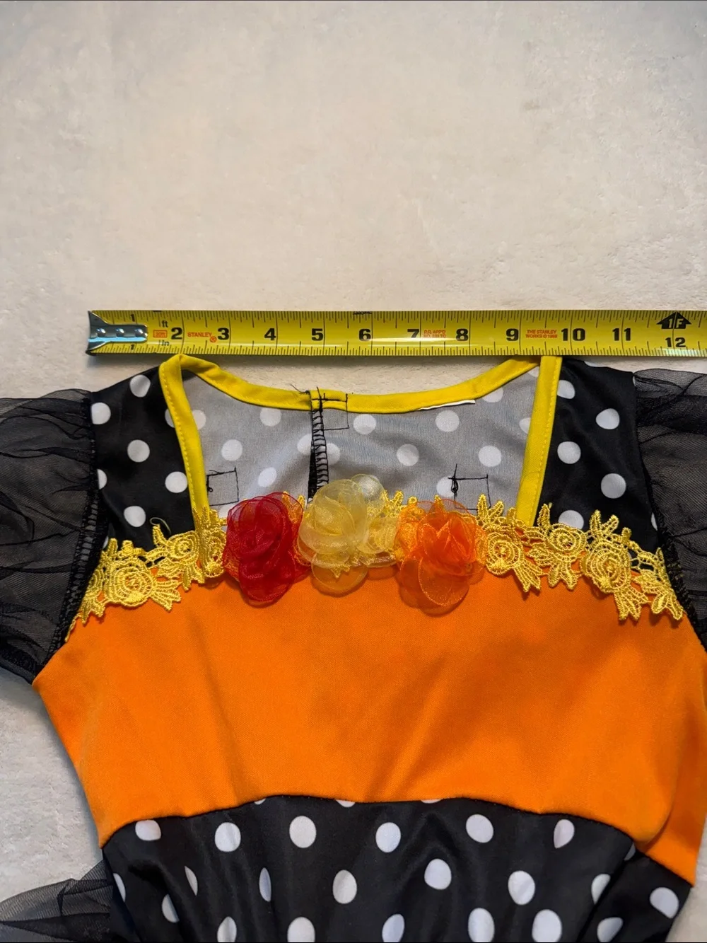 Halloween children’s orange and black monarch butterfly costume. Removable wings